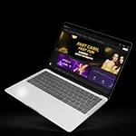 Dynamic visuals of a fast-moving red airplane, sleek white cursor, modern login screen, and an open laptop showcasing an engaging digital entertainment platform interface.