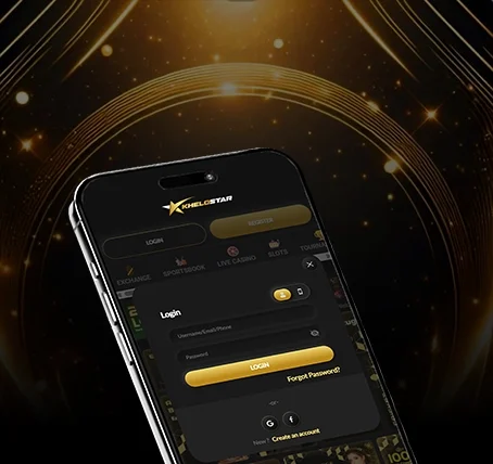 Khelostar login screen showing fields to create username and password.